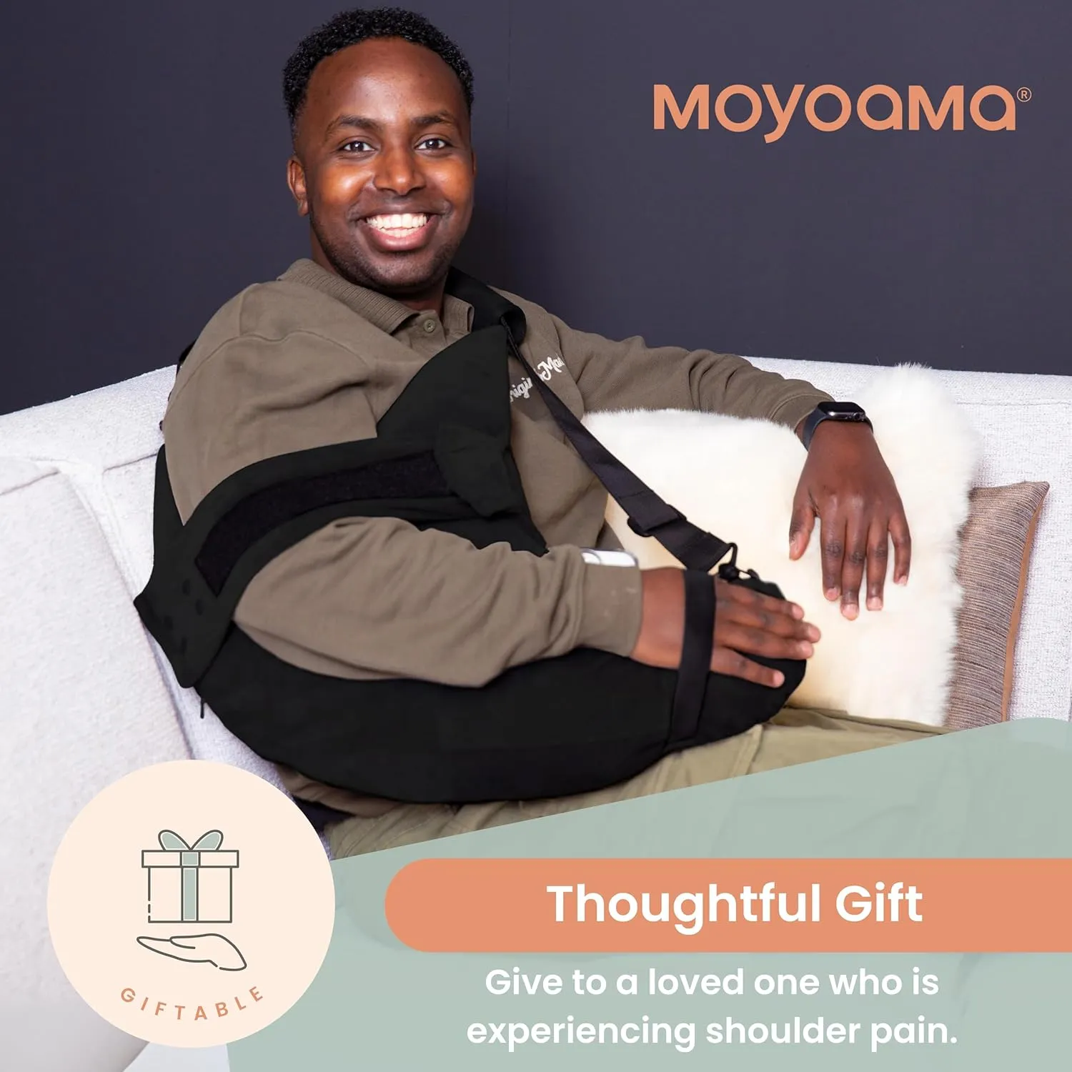 MOYOAMA Post Shoulder Surgery Pillow with Pocket- Rotator Cuff Pillows for Sleeping, After Shoulder Surgery Must Haves, Rotator Cuff Sleeping Pillow, Rotator Cuff Surgery Recovery Accessories