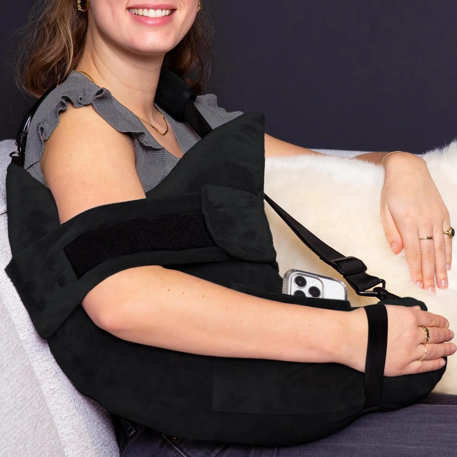MOYOAMA Post Shoulder Surgery Pillow with Pocket- Rotator Cuff Pillows for Sleeping, After Shoulder Surgery Must Haves, Rotator Cuff Sleeping Pillow, Rotator Cuff Surgery Recovery Accessories