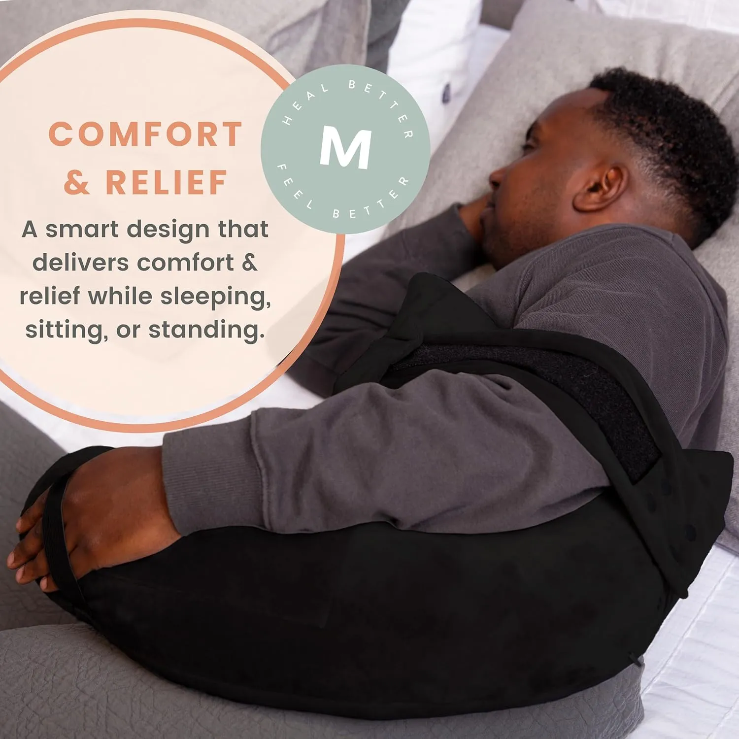 MOYOAMA Post Shoulder Surgery Pillow with Pocket- Rotator Cuff Pillows for Sleeping, After Shoulder Surgery Must Haves, Rotator Cuff Sleeping Pillow, Rotator Cuff Surgery Recovery Accessories