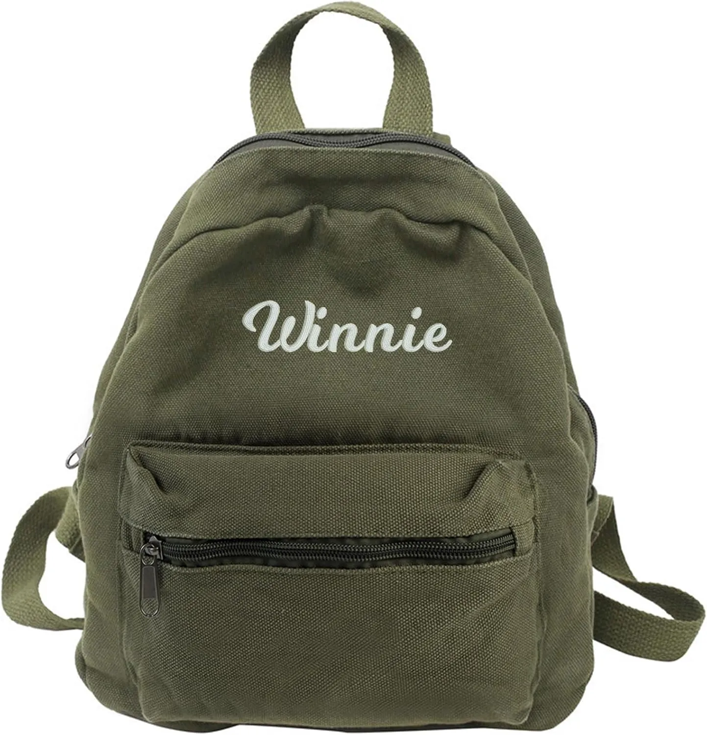 MT WORLD Personalized Mini Canvas Toddler Backpack - Custom Monogram Infant Vintage Backpack