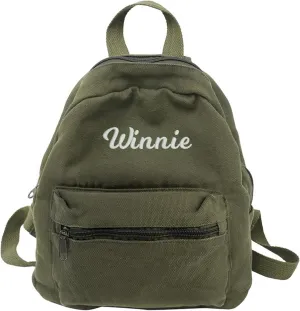 MT WORLD Personalized Mini Canvas Toddler Backpack - Custom Monogram Infant Vintage Backpack