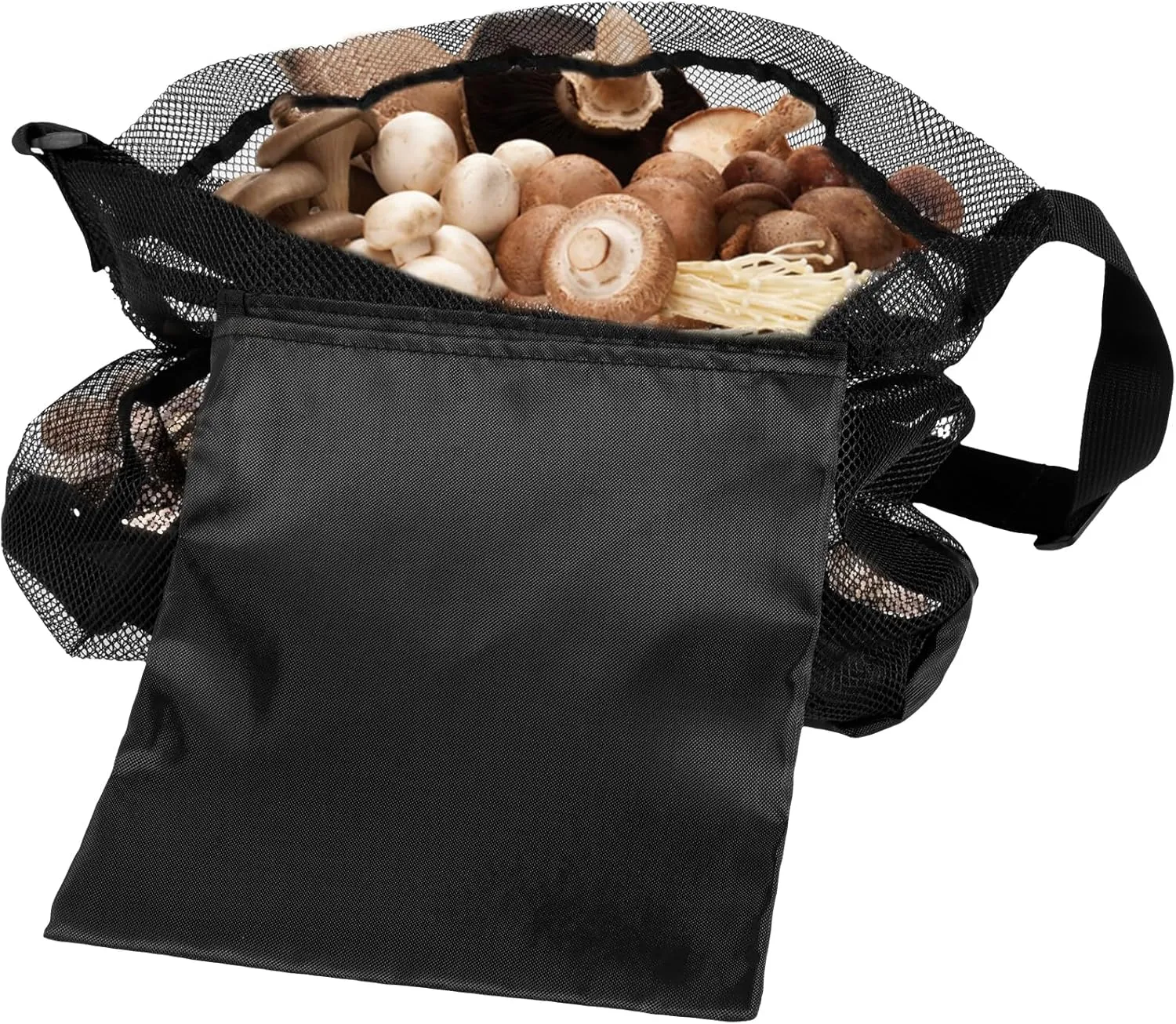 Mushroom Foraging Bag Mesh Mushroom Hunting Pouch with Adjustable Shoulder Strap Multipurpose Harvesting Bag with Pocket Fruit Gathering Picking Bag for Mushroom Foragers Bushcraft Enthusiasts KTZCTPC