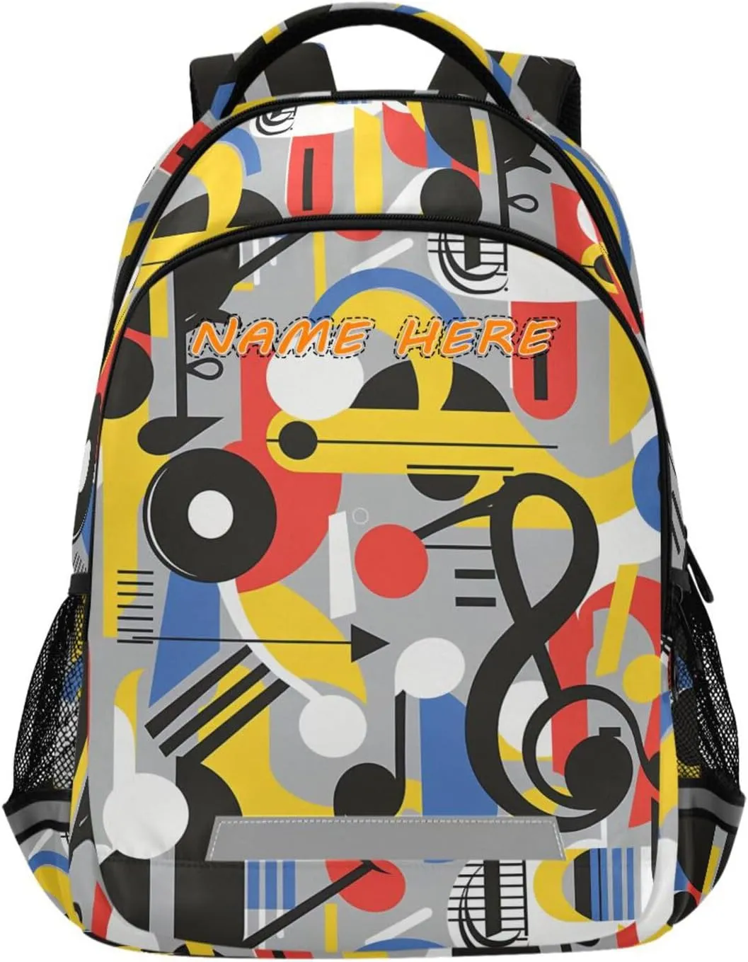 Music Unique Design customized name princess kids backpack with big personalized name tag book bags for 6th grade school boys girls morral escolar para ni?o reflective stripes sturdy