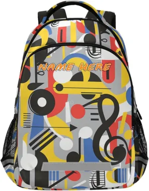 Music Unique Design customized name princess kids backpack with big personalized name tag book bags for 6th grade school boys girls morral escolar para ni?o reflective stripes sturdy