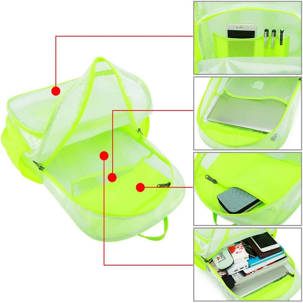 mygreen Clear Backpack, Heavy Duty School Bag for 15.6 Laptop