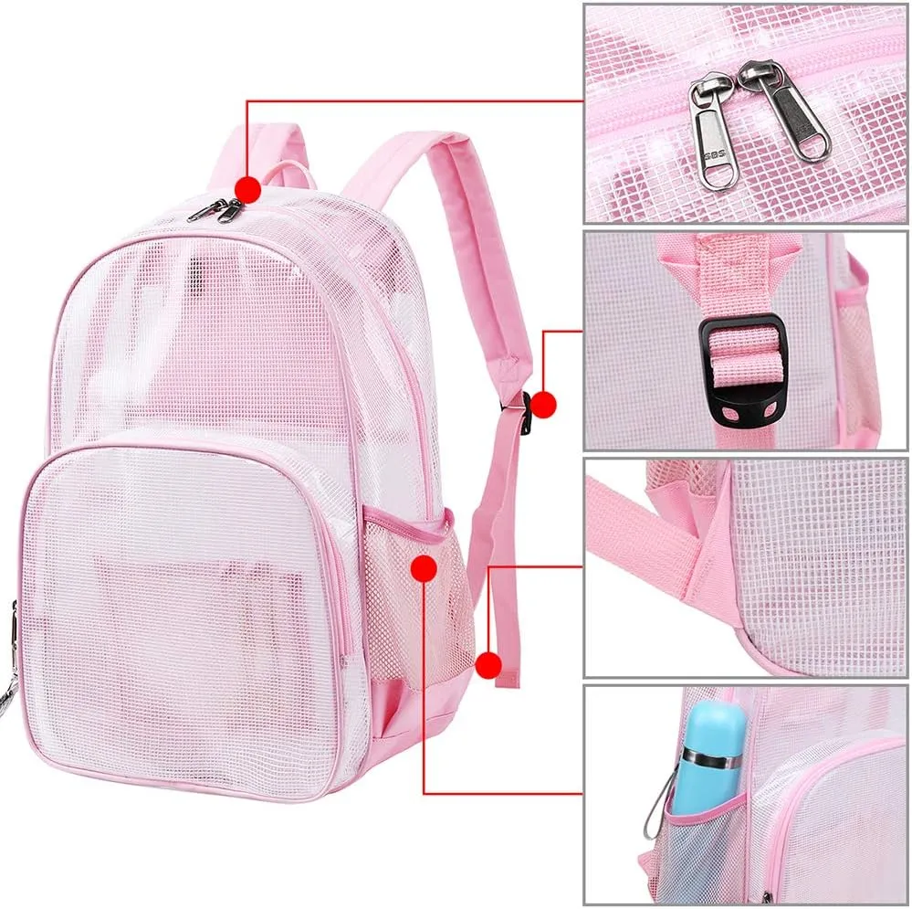mygreen Clear Backpack, Heavy Duty School Bag for 15.6 Laptop