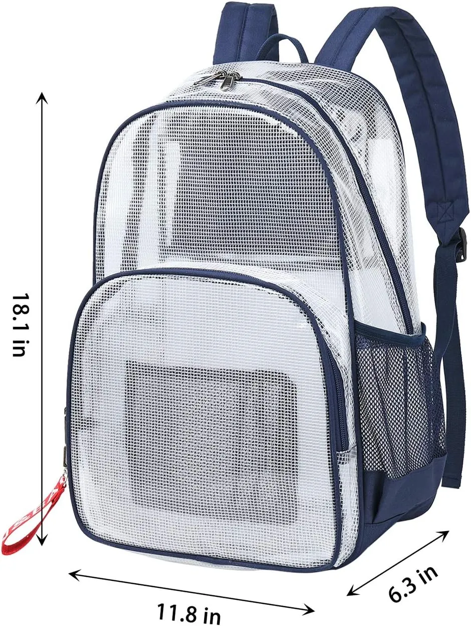 mygreen Clear Backpack, Heavy Duty School Bag for 15.6 Laptop