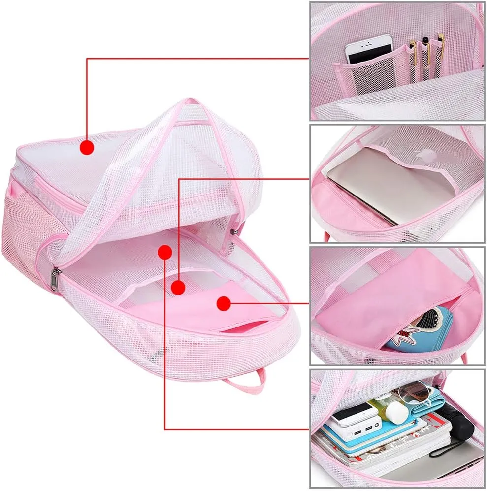 mygreen Clear Backpack, Heavy Duty School Bag for 15.6 Laptop
