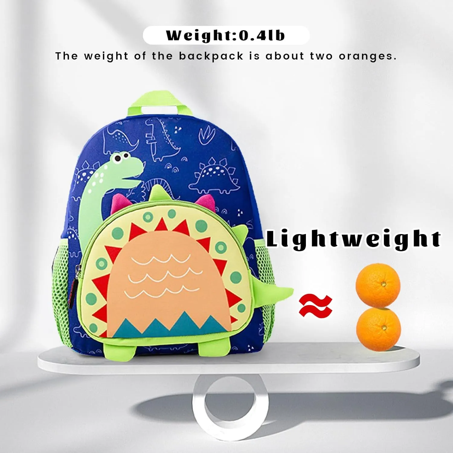 mygreen Preschool Backpack for Toddler Boys 2-4, Mini Backpack for School & Travel, Small Kids Child Backpacks, Kindergarten Daycare Cute Baby Bag Blue Dinosaur