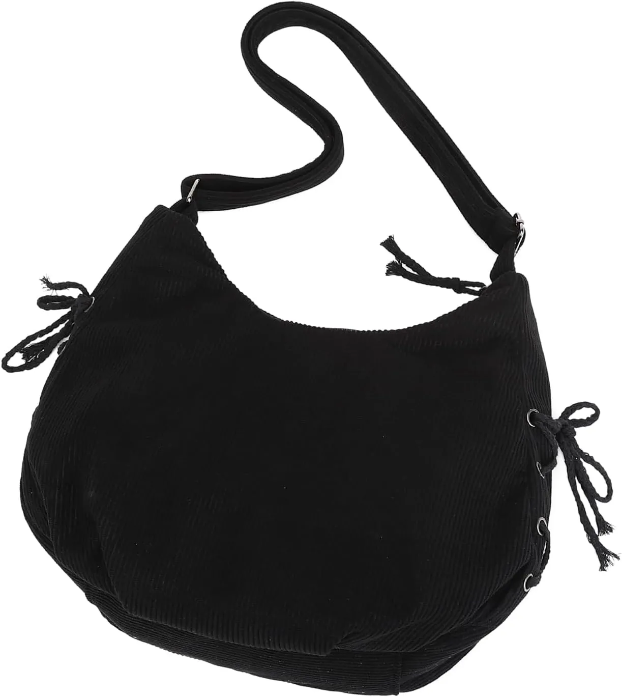 MYHOZEE Corduroy Crossbody Bags for Women Slouchy Hobo Bag Shoulder Bag Large Crescent Cross Body Bag Purses for Woman Zipper