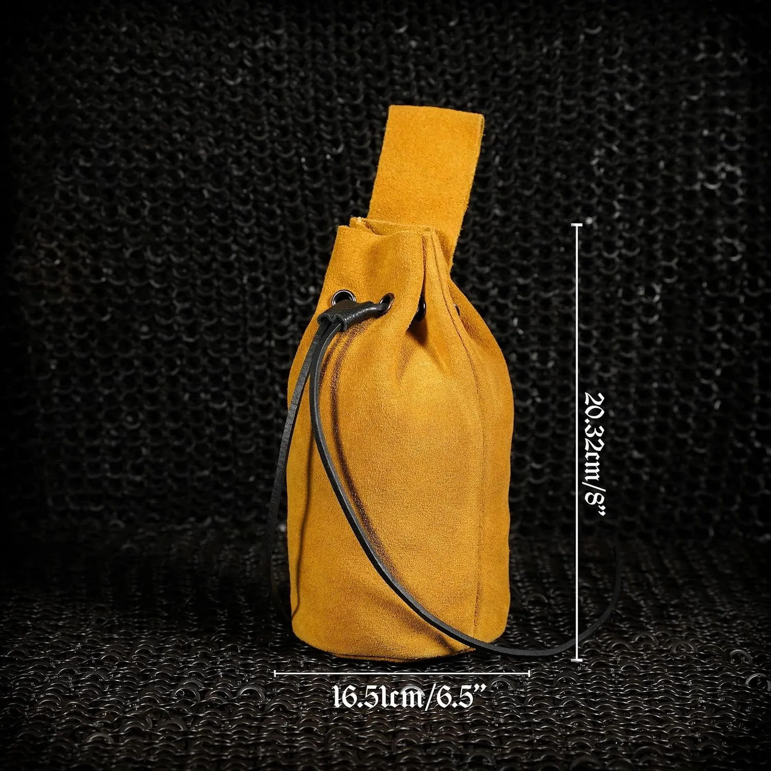 Mythrojan Medieval Drawstring Belt Bag, Ideal for SCA LARP Reenactment & Ren Fair