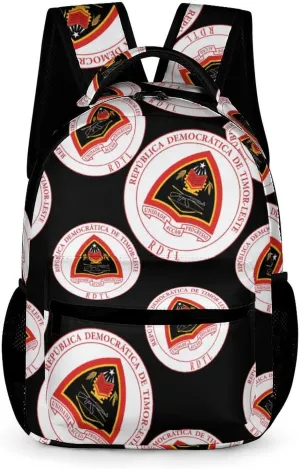 National Emblem of East Timor Casual Backpack Travel Laptop Cute Basic Shoulder Bag for Work Women & Men