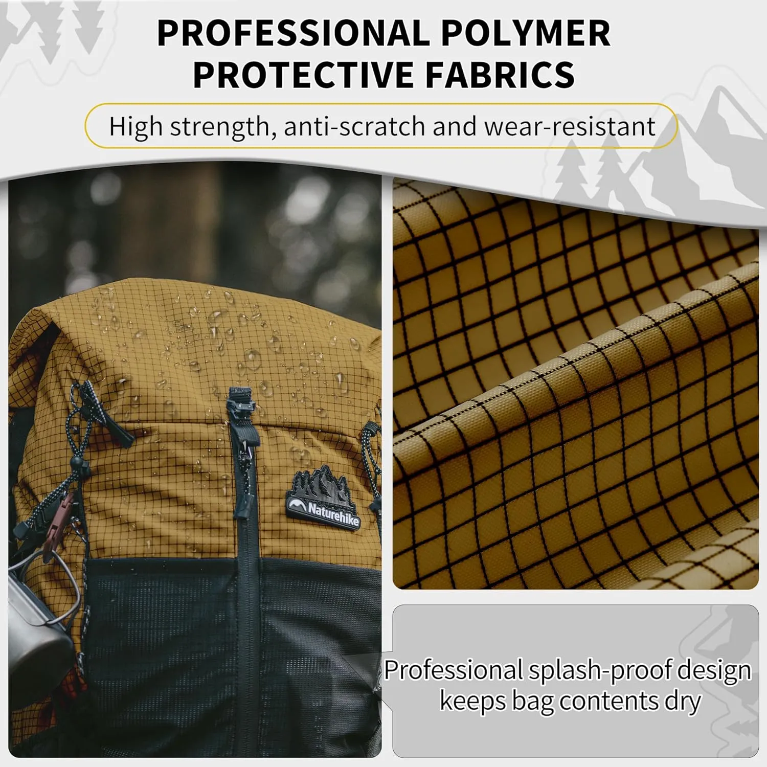 Naturehike Hiking Backpack, 30 5L Travel Backpack with Macromolecule Fabric, Hiking Daypack with AIR Backpack System for Women Men