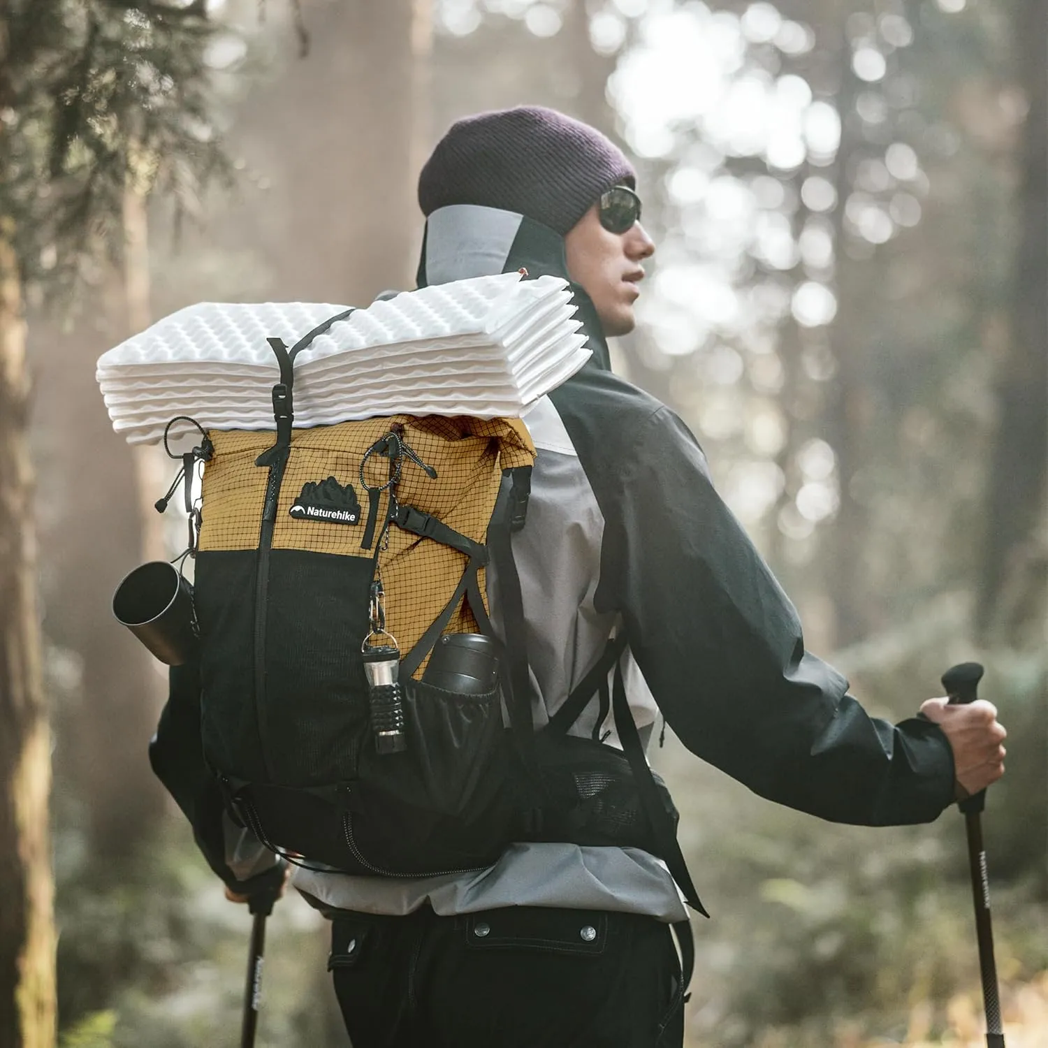 Naturehike Hiking Backpack, 30 5L Travel Backpack with Macromolecule Fabric, Hiking Daypack with AIR Backpack System for Women Men