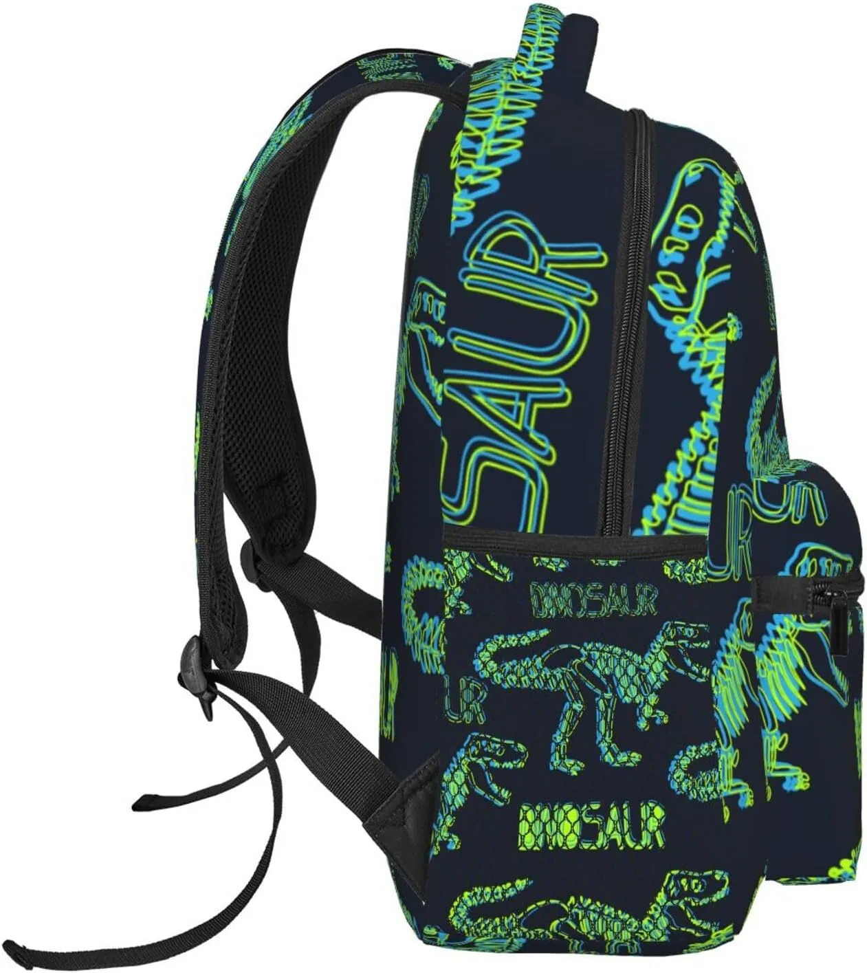 Neon Dino Dinosaurs Backpacks 15 Inch Laptop Backpack Multipurpose Double Shoulder Bag For Men Women Gifts