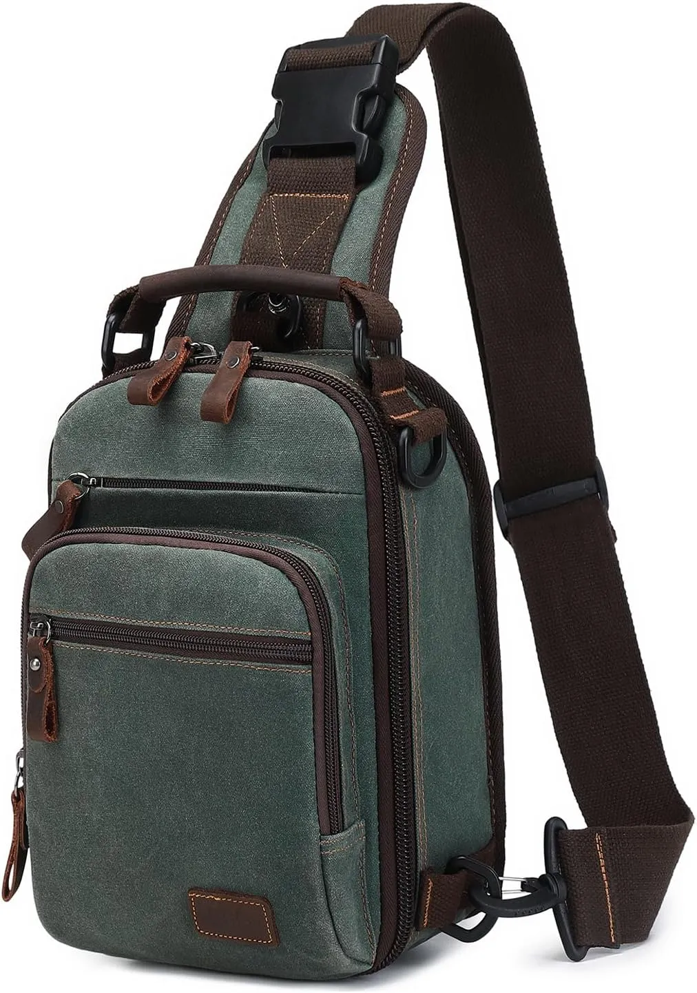 Nerlion Sling Bag for Men Waxed Canvas Crossbody Bag Chest Bag Water Resistant Shoulder Bag Casual Daypack