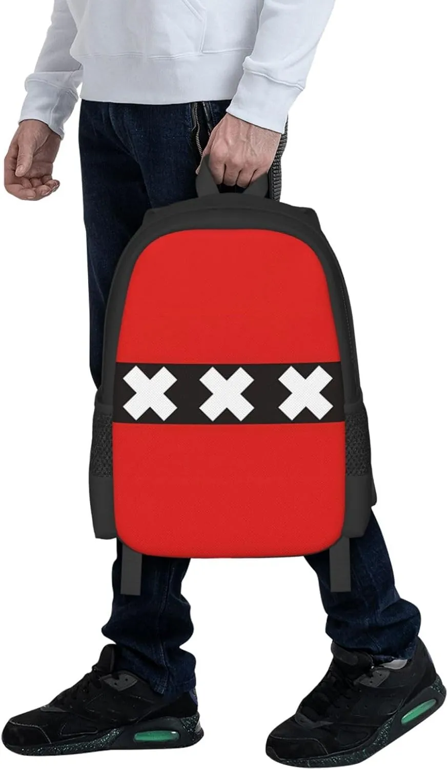 Netherlands Holland Flag Casual Backpack Large Capacity Backpacks 15 Inch Laptop Back Pack Travel Rucksack Daypack Commuter Bags with Adjustable Strap for Camping
