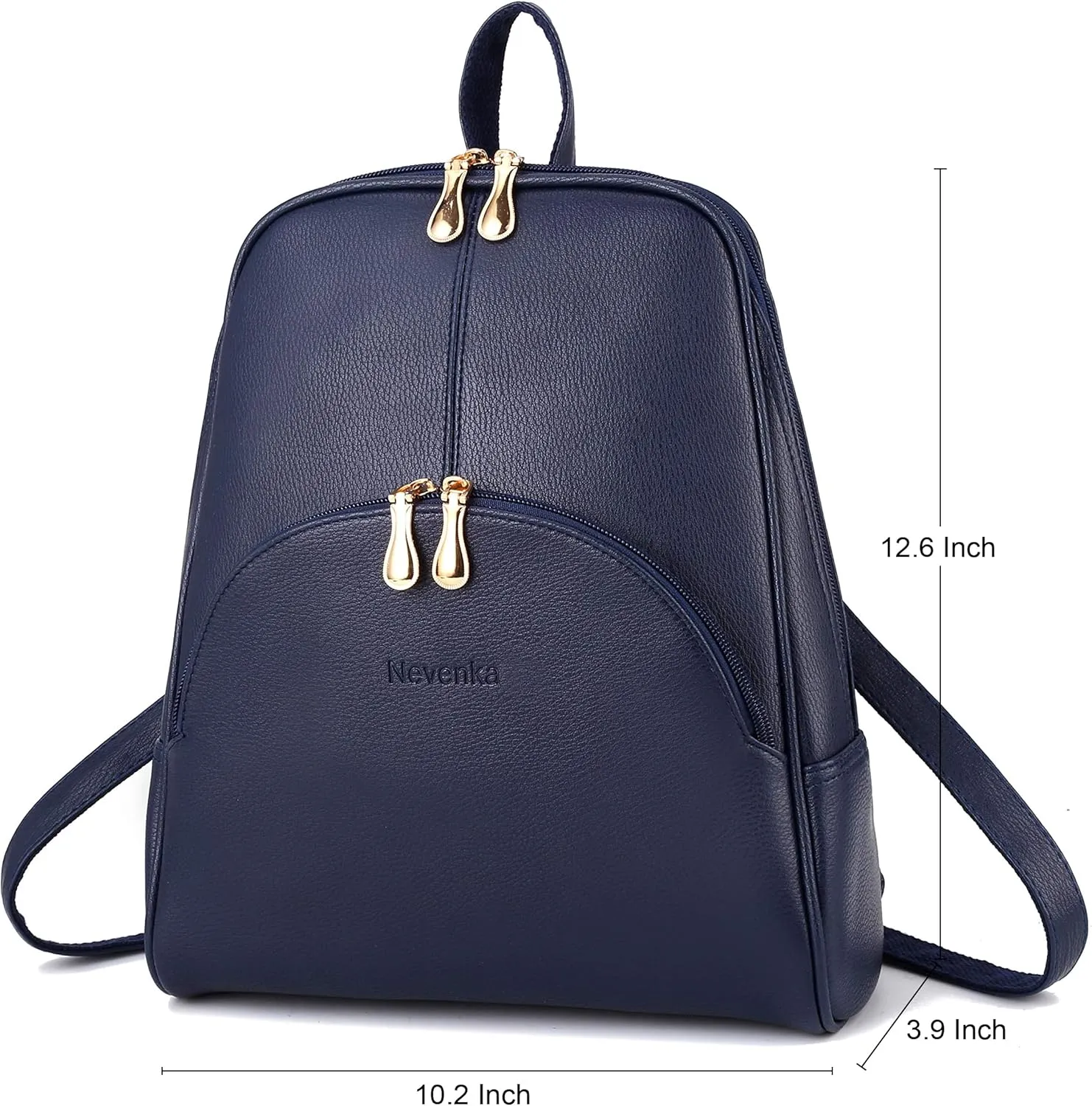 Nevenka Backpack Purse for Women Casual Shoulder Bag PU Leather Zipper Closure Adjustable Strap…