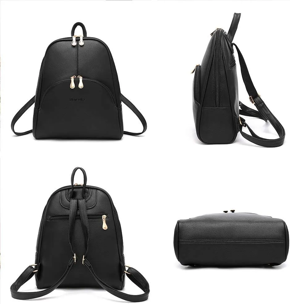 Nevenka Backpack Purse for Women Casual Shoulder Bag PU Leather Zipper Closure Adjustable Strap…