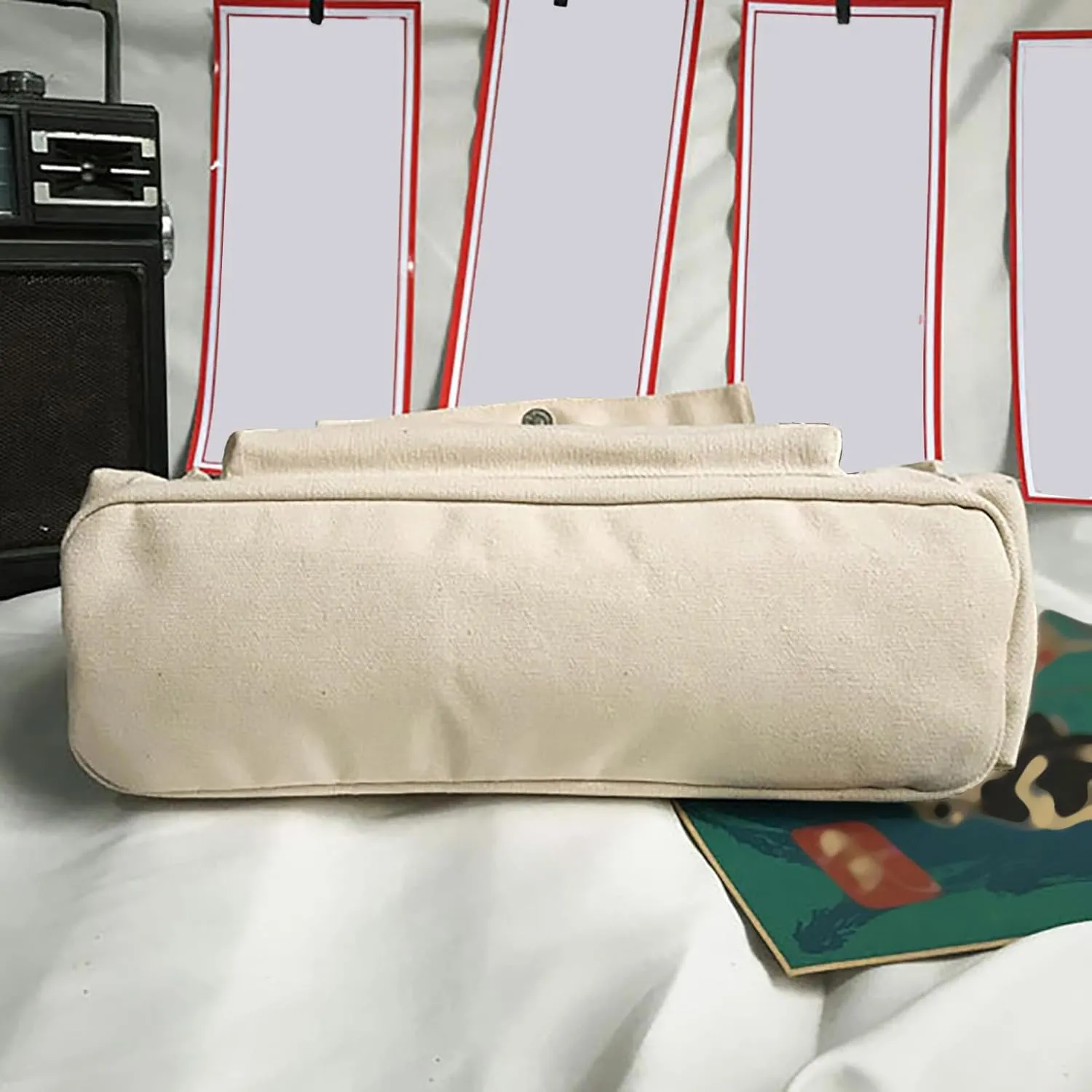 New Canvas Solid Color Simple Fashion One Shoulder Messenger Bag One Shoulder Bags (Black, One Size)