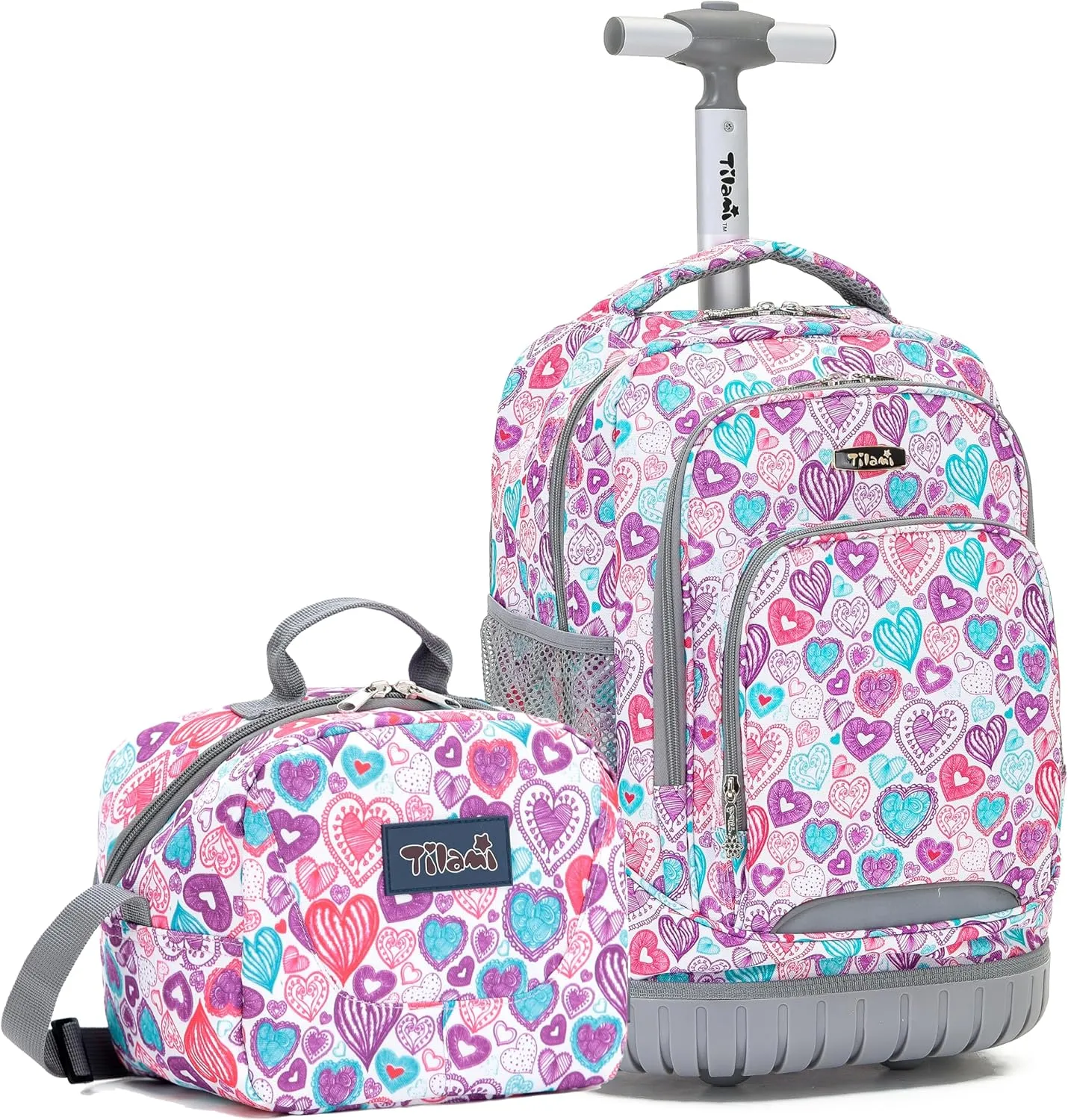 NEW TILAMI Rolling Backpack for Kids 18 Inch Wheeled Laptop Backpack Kids School Travel
