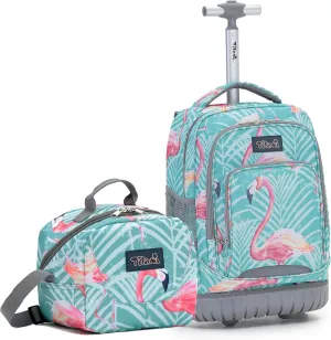 NEW TILAMI Rolling Backpack for Kids 18 Inch Wheeled Laptop Backpack Kids School Travel