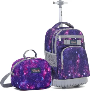 NEW TILAMI Rolling Backpack for Kids 18 Inch Wheeled Laptop Backpack Kids School Travel