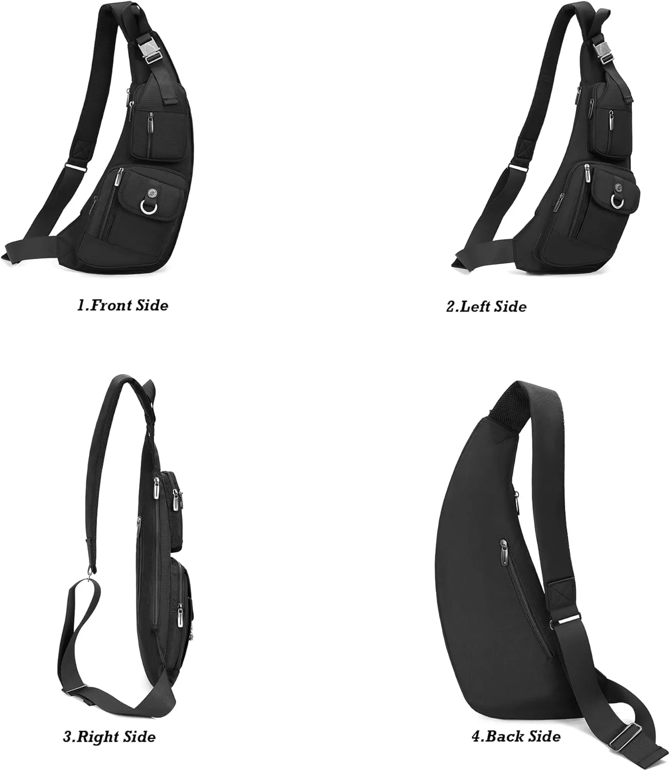 NICGID Sling Bag Chest Shoulder Backpack Crossbody Bags Casual Daypack for Men Women (Grey-014)