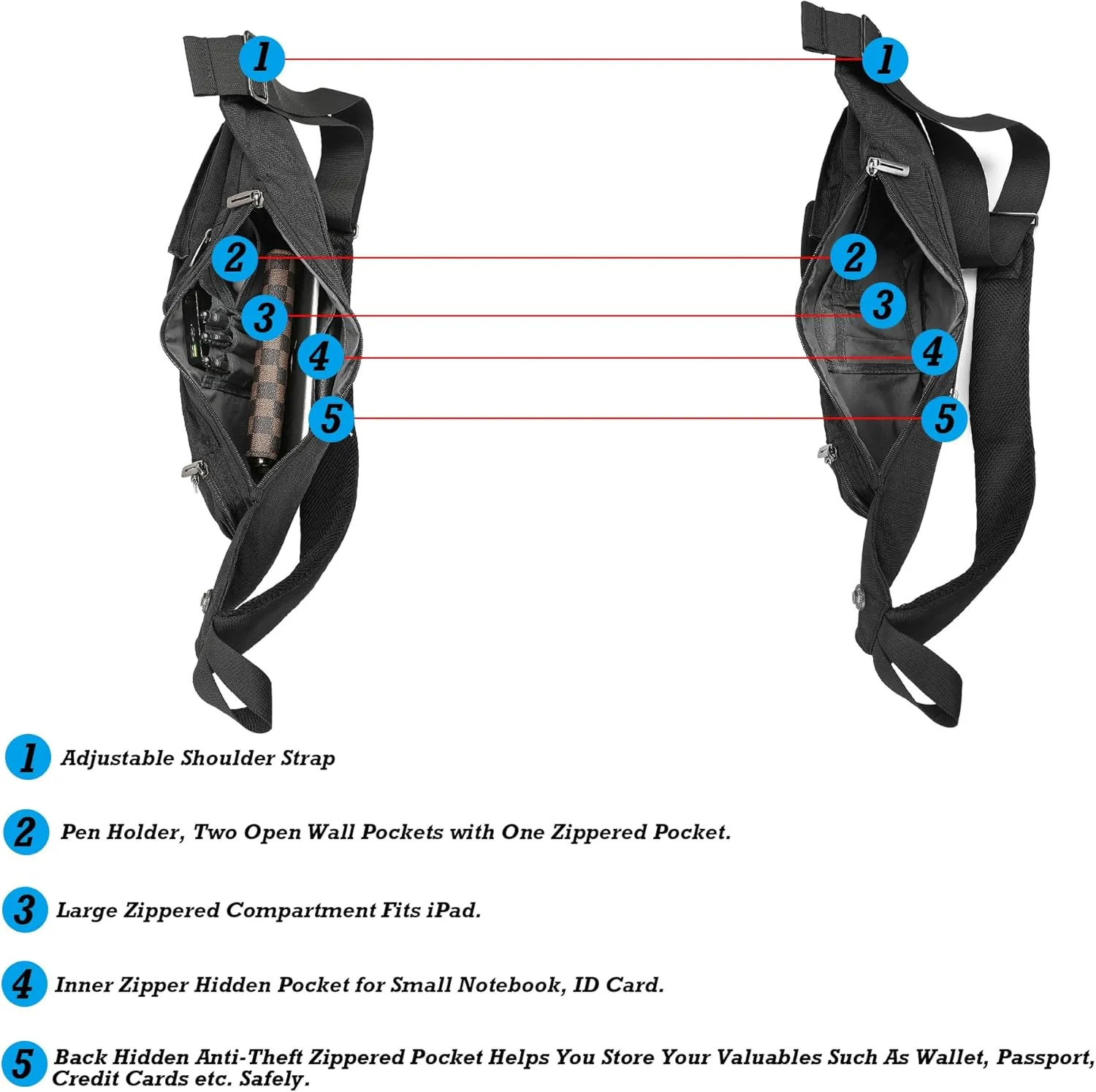 NICGID Sling Bag Chest Shoulder Backpack Crossbody Bags Casual Daypack for Men Women (Grey-014)