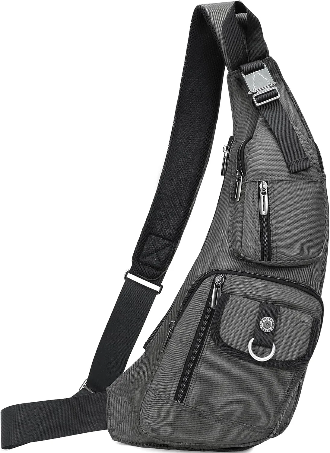 NICGID Sling Bag Chest Shoulder Backpack Crossbody Bags Casual Daypack for Men Women (Grey-014)