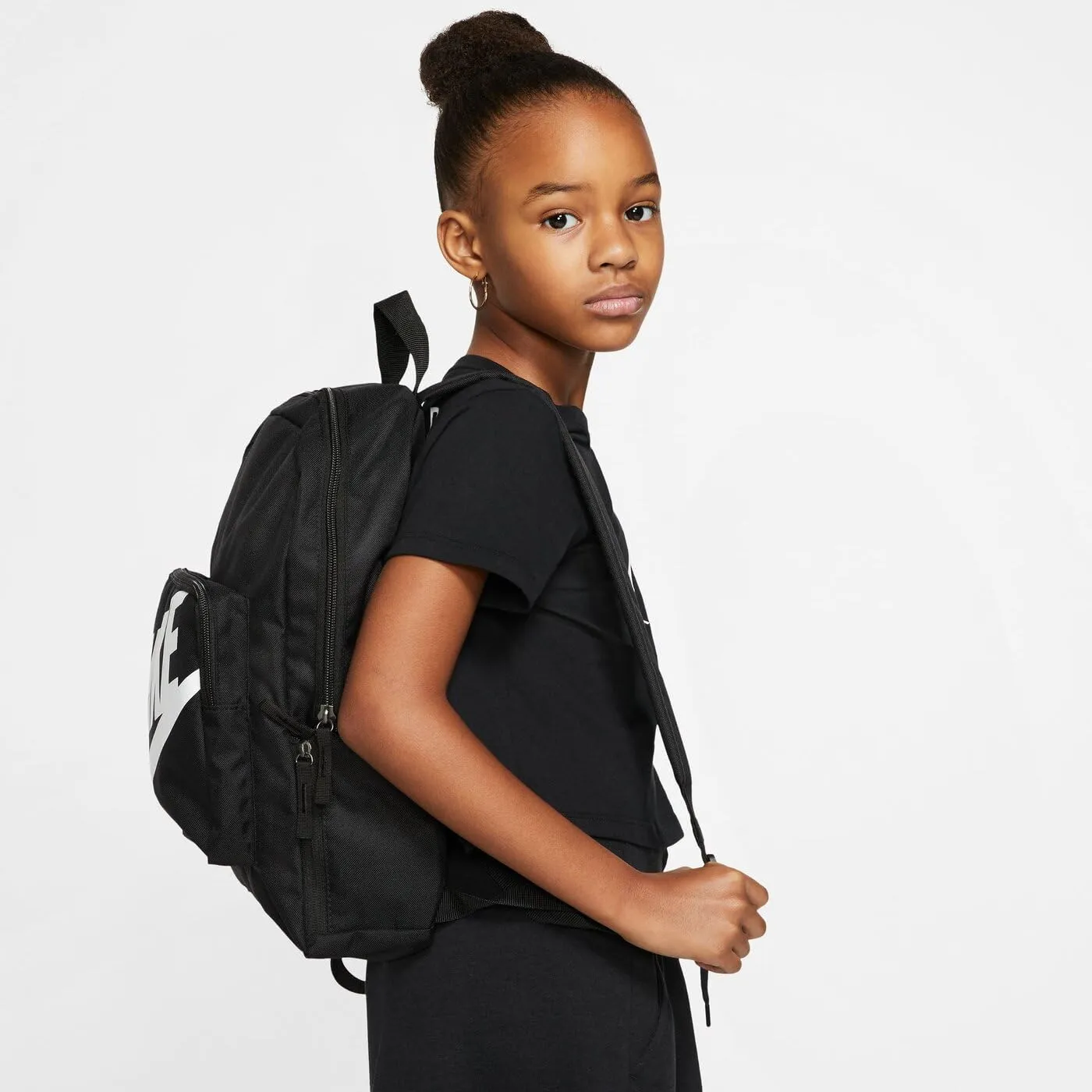 NIKE Unisex Kid's Y NK Classic BKPK, Black/Black/(White), 38 x 28 x 12.5 cm