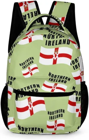 Northern Ireland U.K. Casual Backpack Travel Laptop Cute Basic Shoulder Bag for Work Women & Men