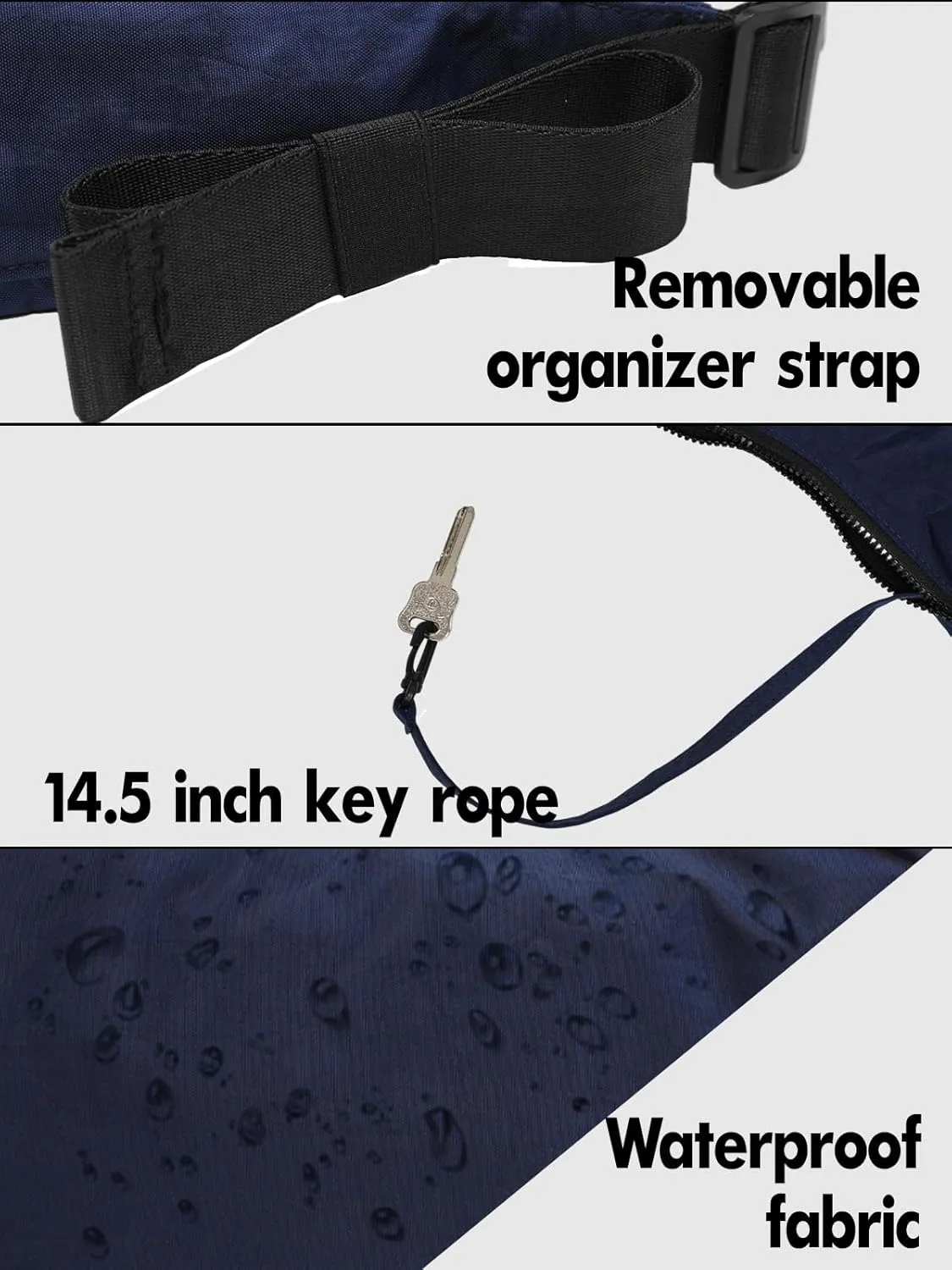 Nylon Crescent Bag - Casual Shoulder Crossbody with Adjustable Strap & Dual Interior Pockets