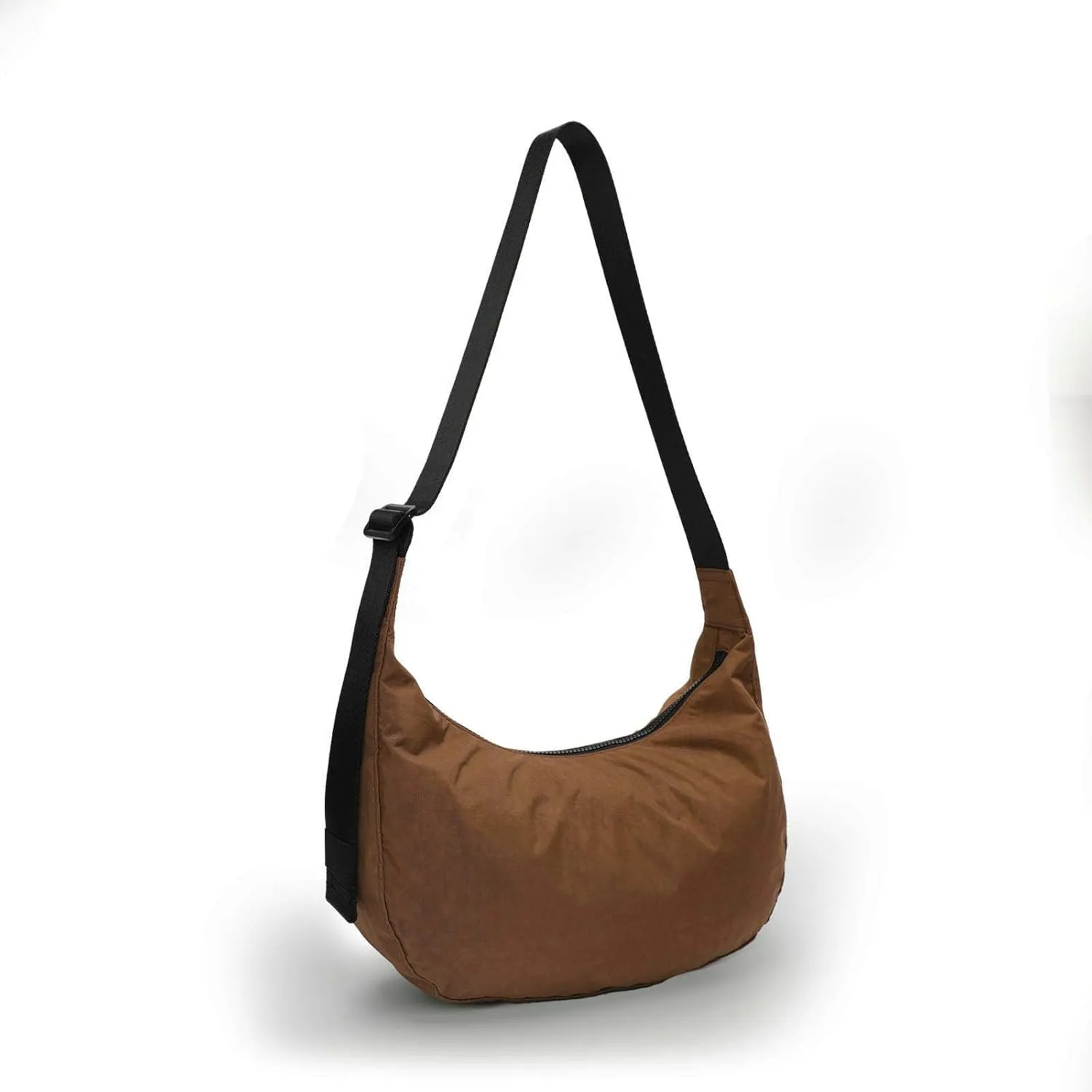 Nylon Crescent Bag - Casual Shoulder Crossbody with Adjustable Strap & Dual Interior Pockets