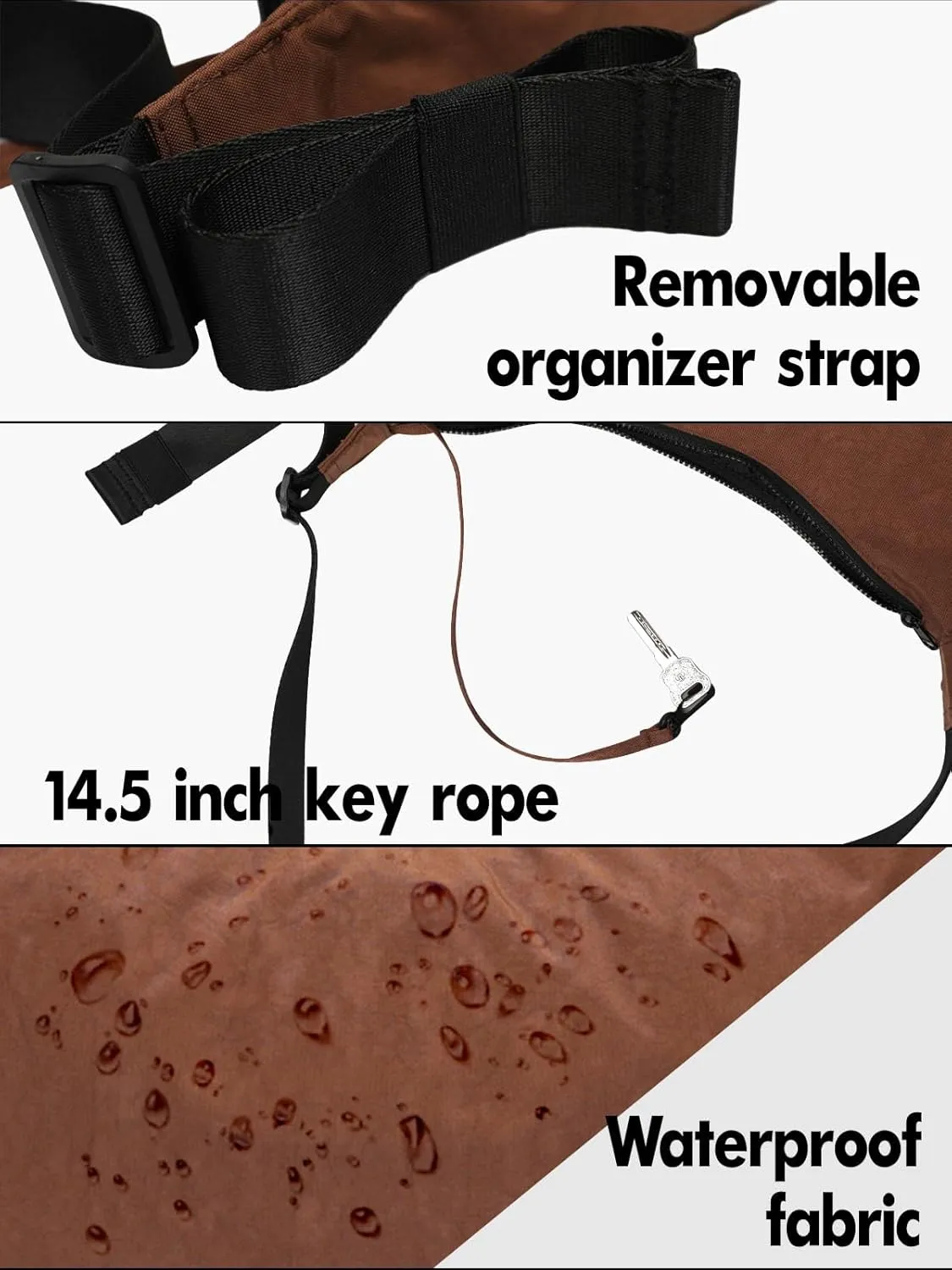 Nylon Crescent Bag - Casual Shoulder Crossbody with Adjustable Strap & Dual Interior Pockets