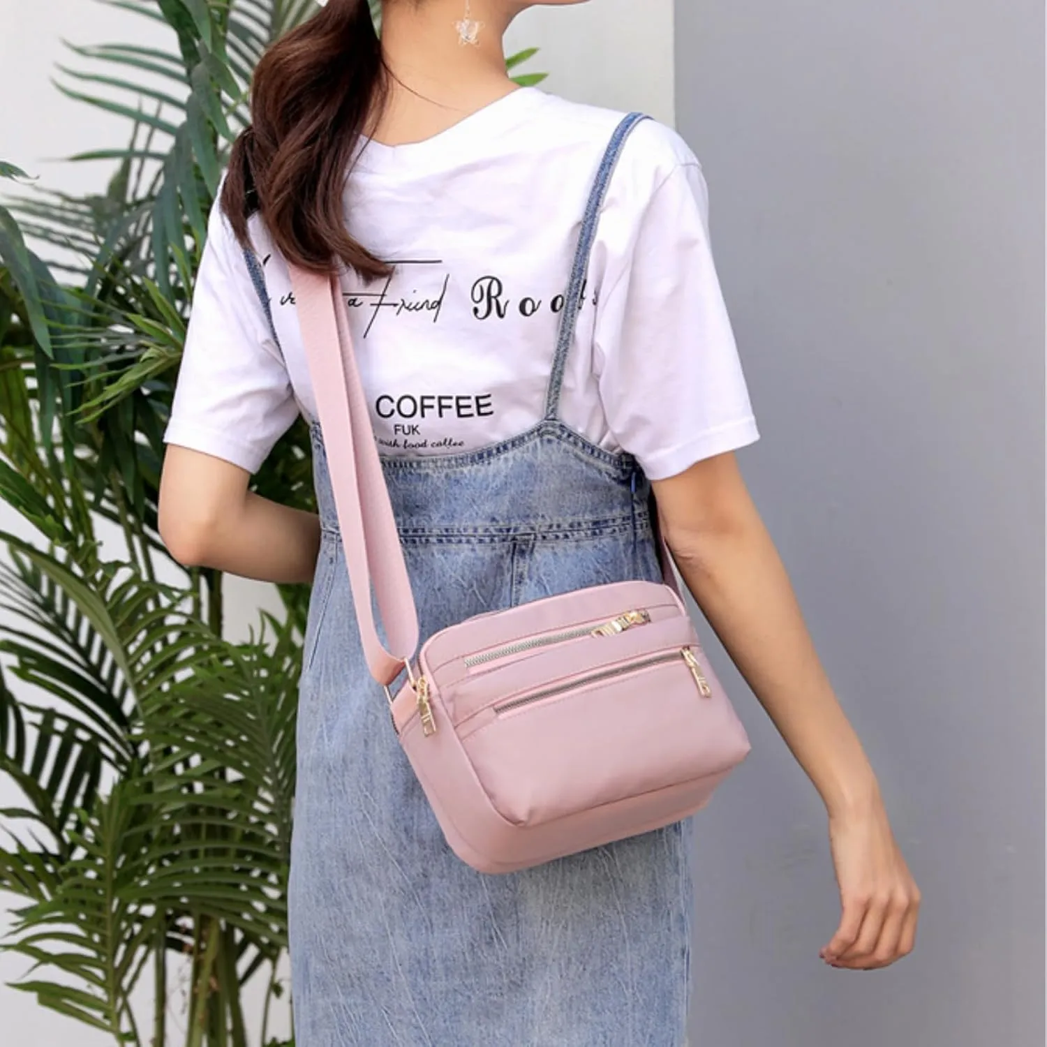 Nylon Crossbody Bag for Women, Waterproof Shoulder Purse Bag with Adjustable Strap, Crossbody Handbag for Women