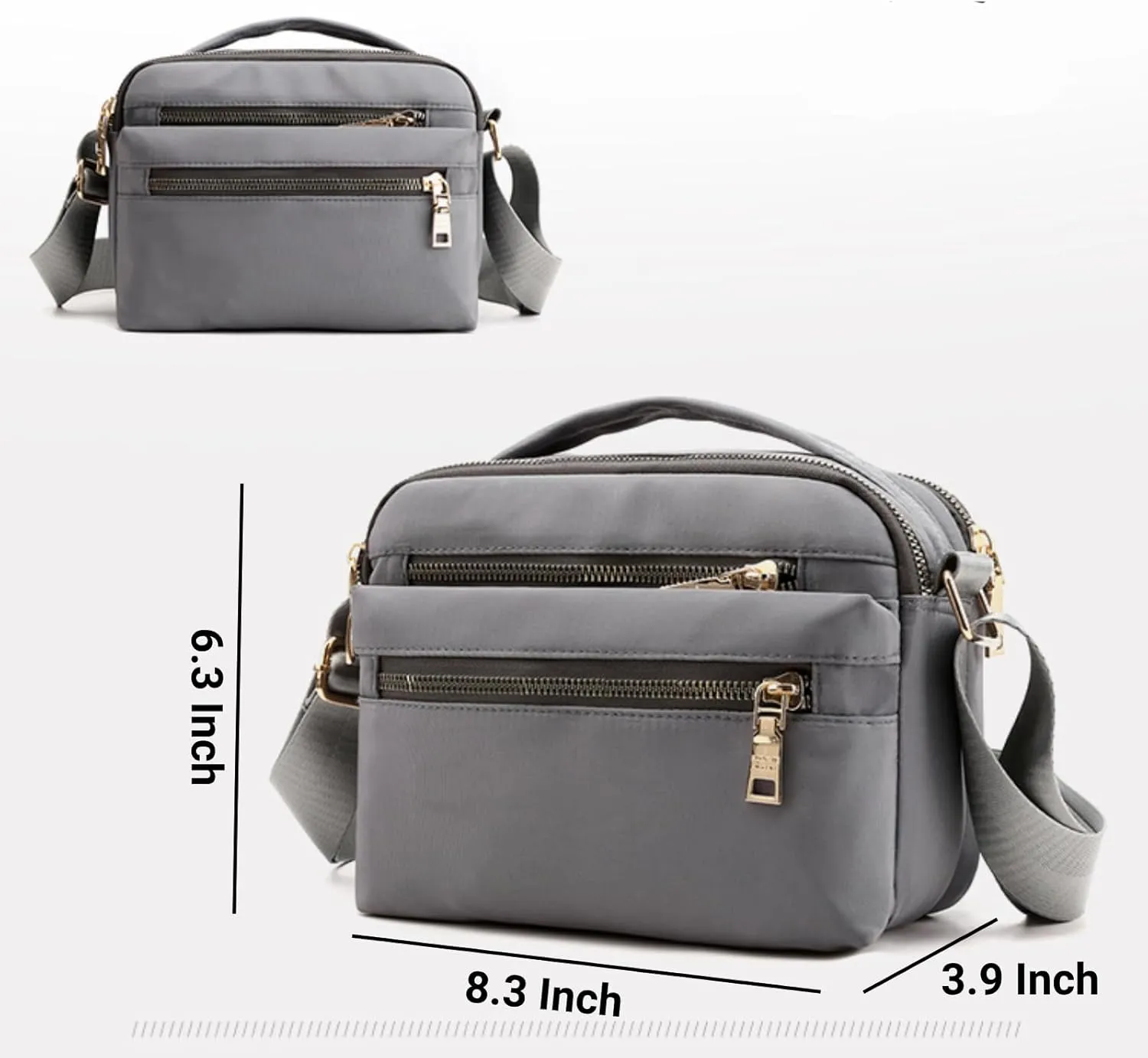 Nylon Crossbody Bag for Women, Waterproof Shoulder Purse Bag with Adjustable Strap, Crossbody Handbag for Women