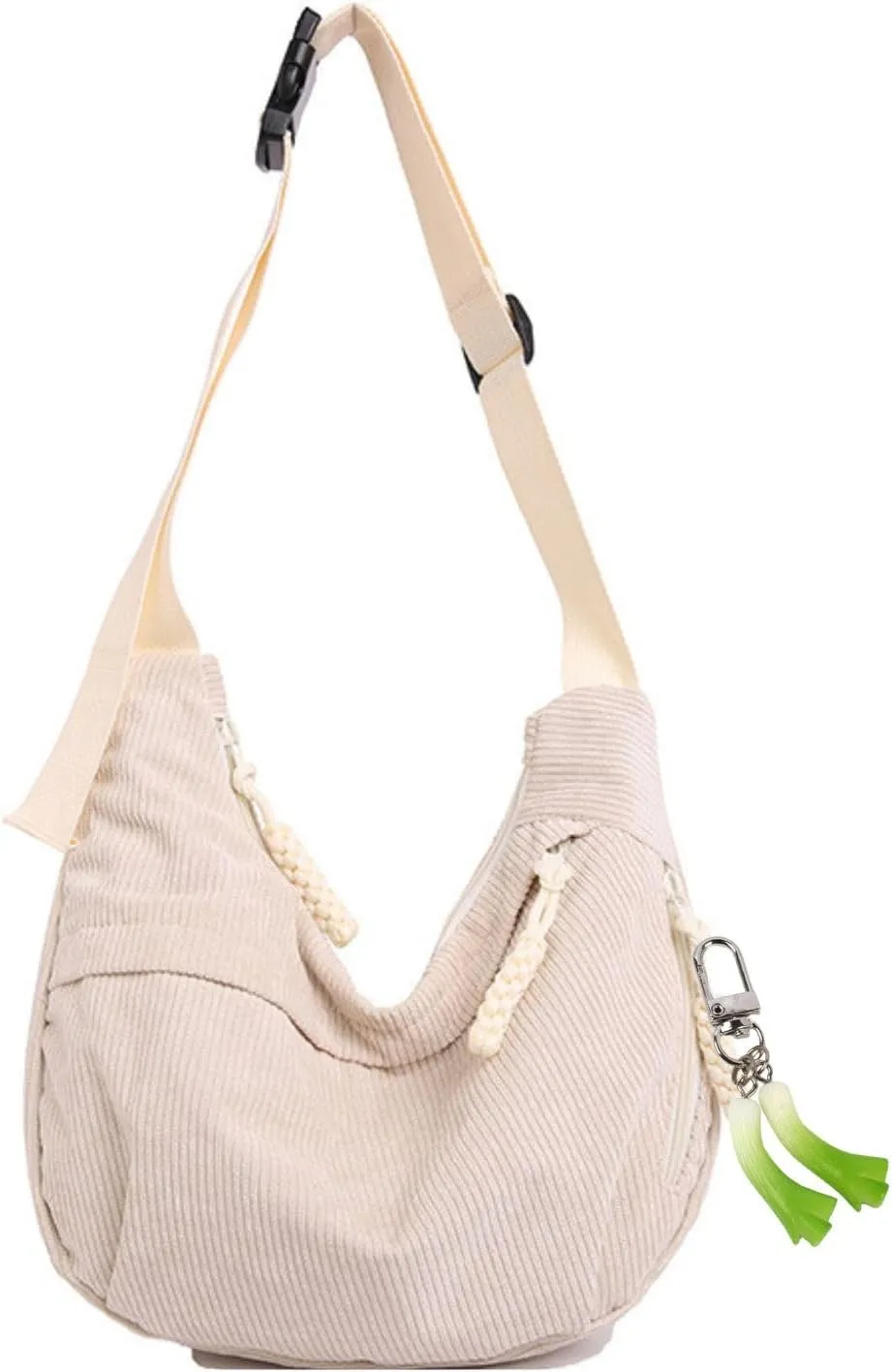 Nylon Hobo Crescent Crossbody Bag for Women,Dumpling Bag Moon Shoulder Bag