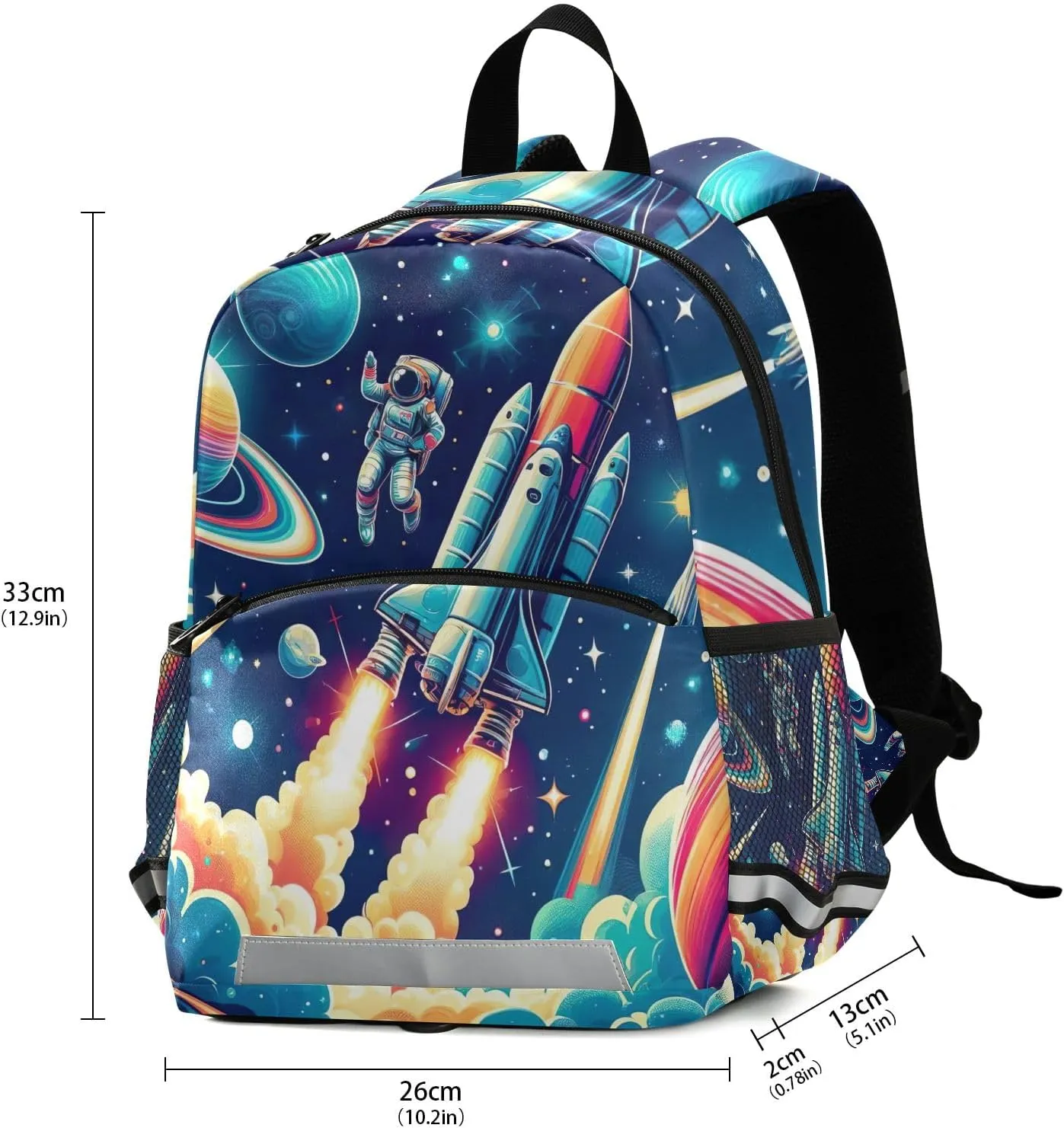 ODAWA Astronaut on Sky Toddler Traveling Backpack Kids Backpack with Leash