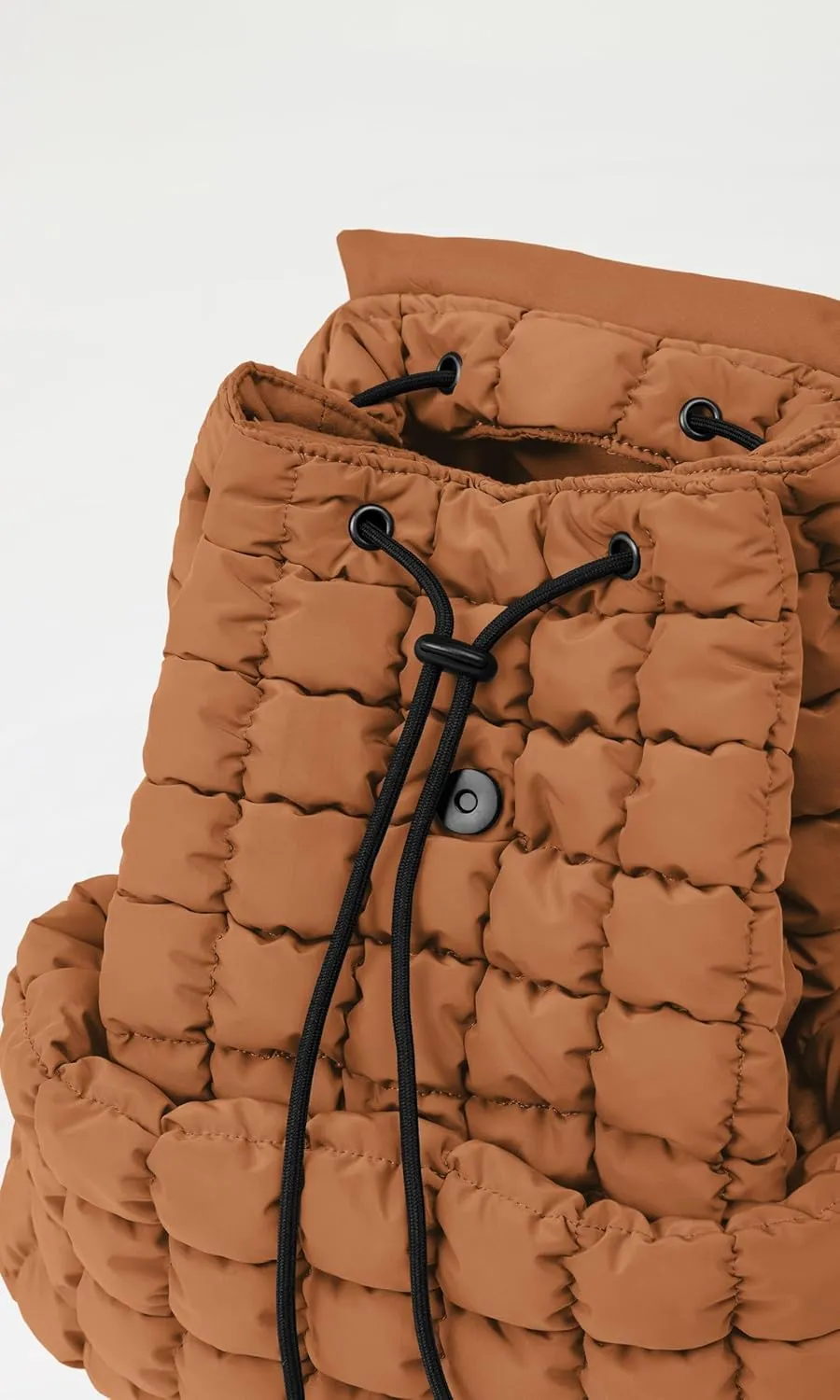 ODODOS Quilted Backpack 2.0 for Women Lightweight Puffer Hiker Pack Drawstring Padding Travel Gym Bag, Glazed Ginger