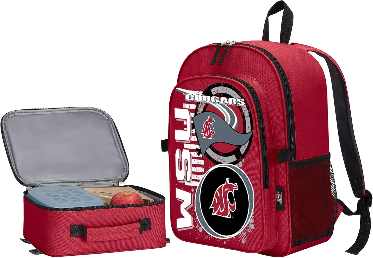 Officially Licensed NCAA Accelerator Backpack & Lunch Kit Set, Multi Color, 16" x 9.5" x 12"