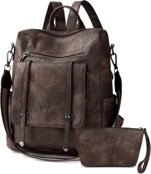 OPAGE Backpack Purse for Women Leather Backpack Purse Travel Backpack Fashion Designer Ladies Shoulder Bags With Wristlets, 14-in Height