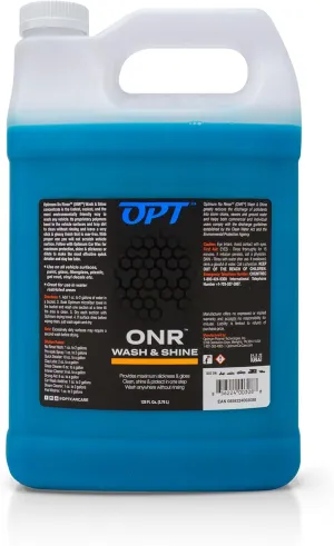 Optimum No Rinse Wash and Shine - ONR Car Wash, 1 Gallon, New Formula Version 5, Safe on Paint, Coatings, Wraps, and Interior, Rinseless Wash provides an Eco Friendly Car Wash Option