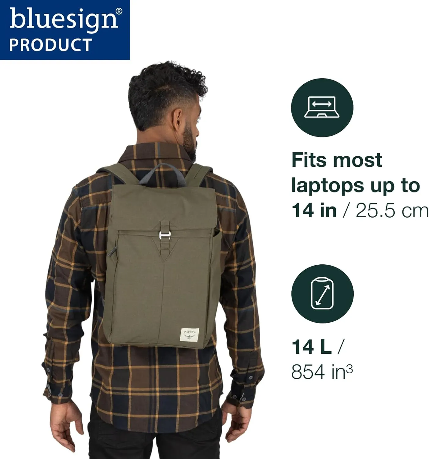 Osprey Arcane Flap Pack, Earl Grey Heather