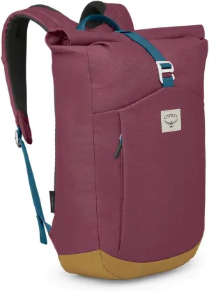 Osprey Arcane Roll Top Commuter Backpack, Allium Red/Brindle Brown