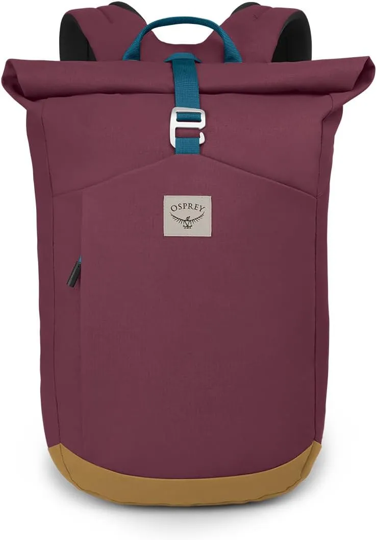 Osprey Arcane Roll Top Commuter Backpack, Allium Red/Brindle Brown