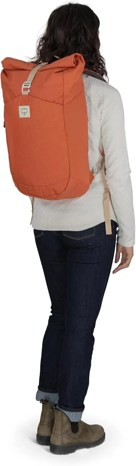 Osprey Arcane Roll Top Commuter Backpack, Earl Grey Heather