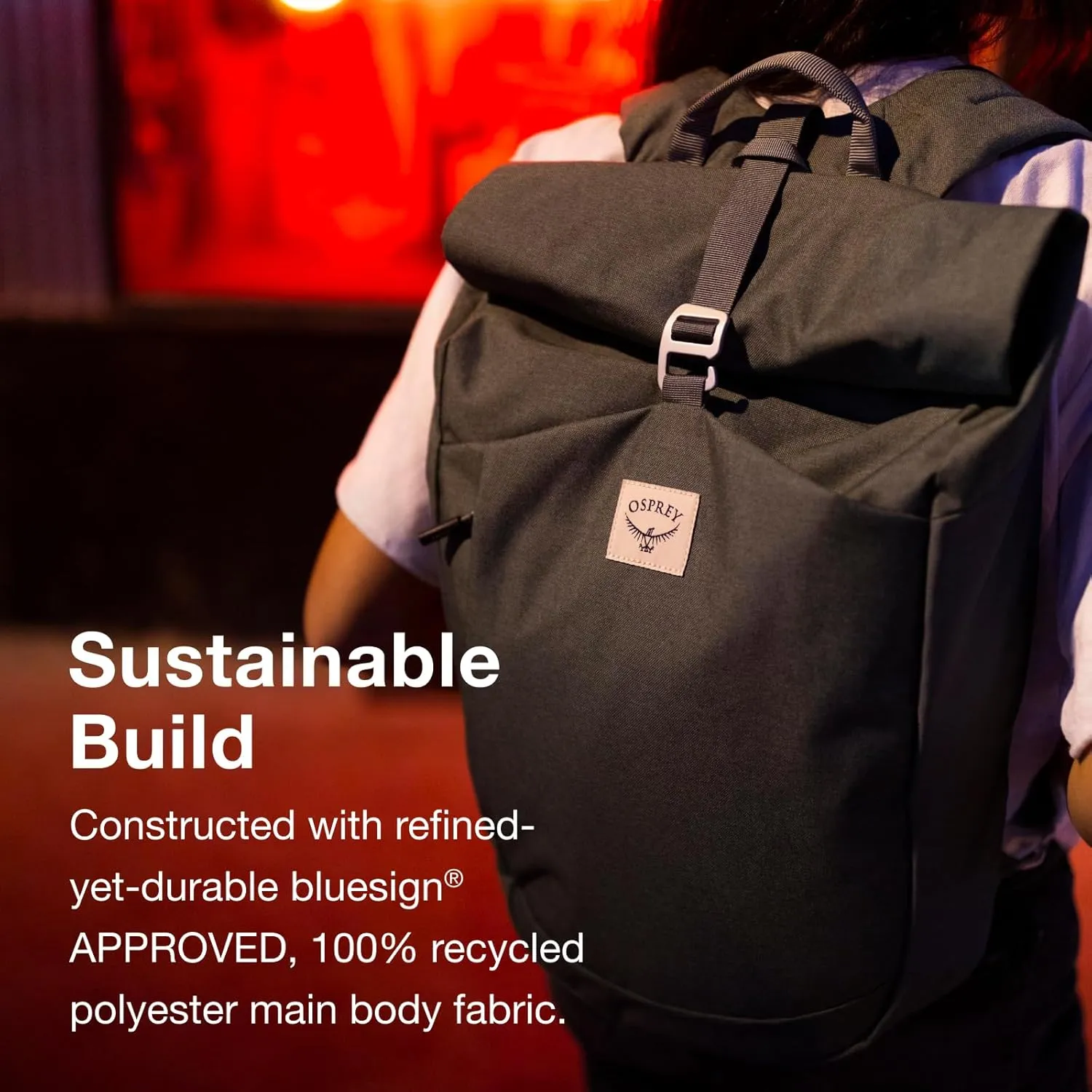 Osprey Arcane Roll Top Commuter Backpack, Earl Grey Heather