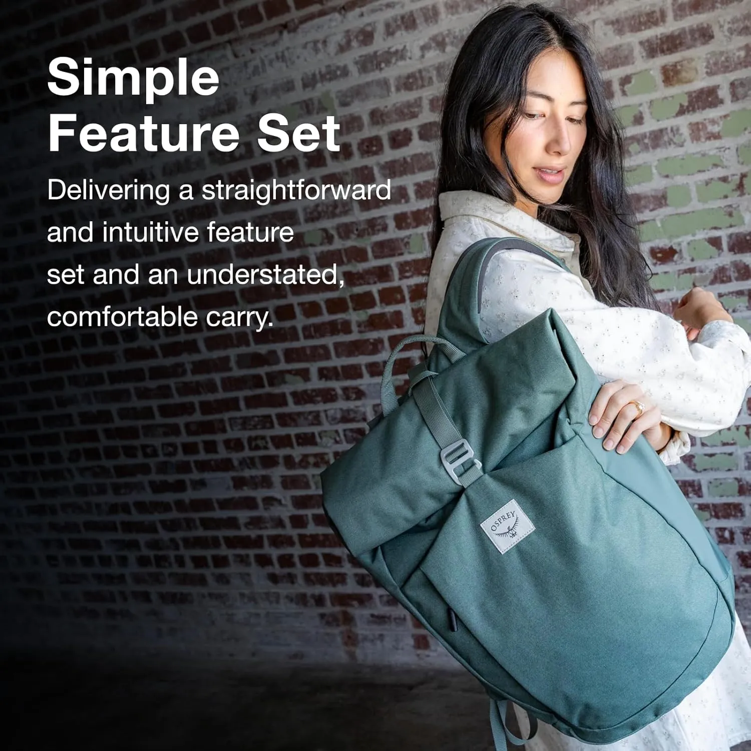 Osprey Arcane Roll Top Commuter Backpack, Earl Grey Heather
