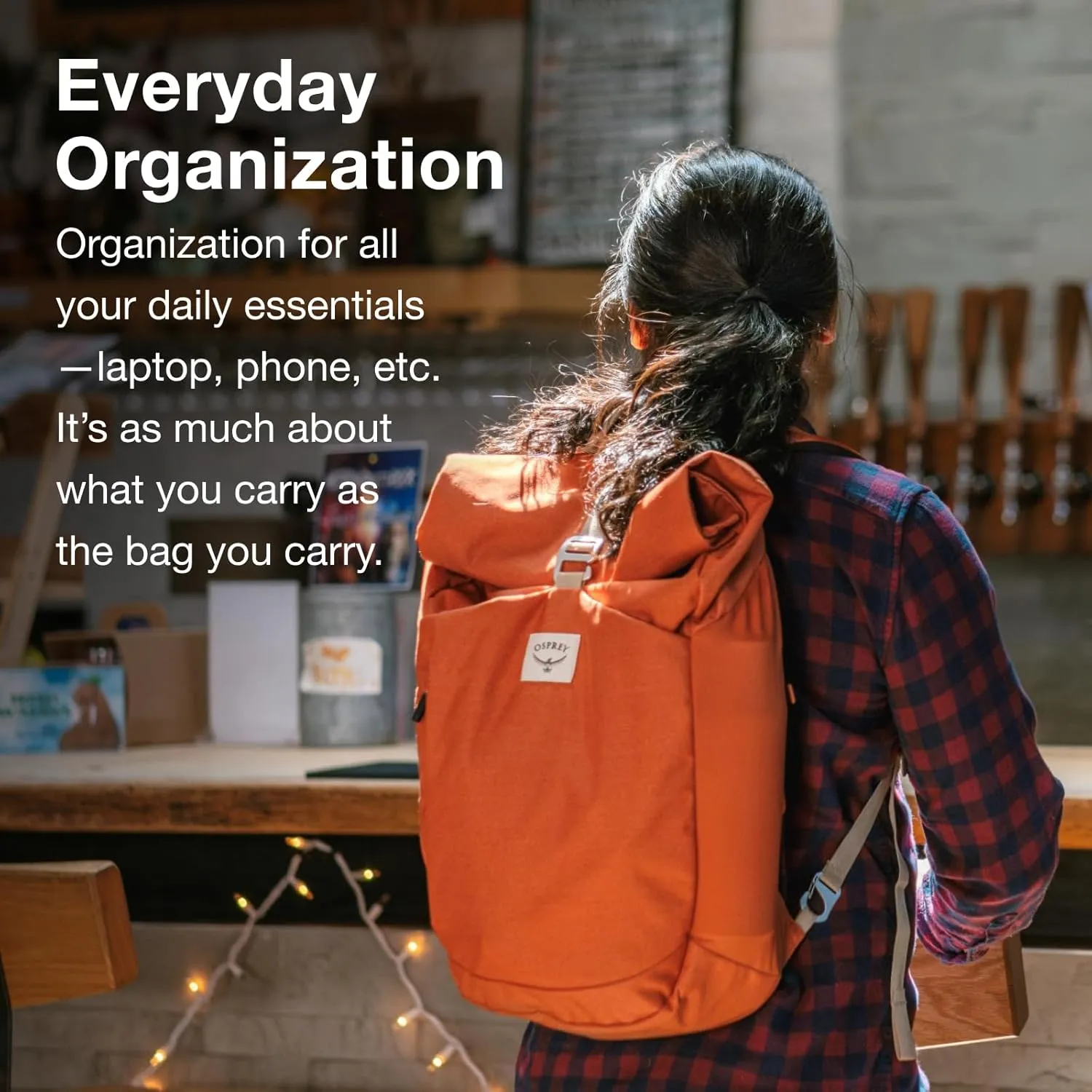 Osprey Arcane Roll Top Commuter Backpack, Earl Grey Heather